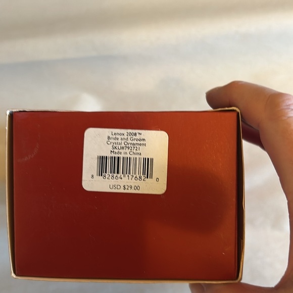 EUC Lenox bride and groom 2008 crystal Christmas ornament in original box - Picture 14 of 16